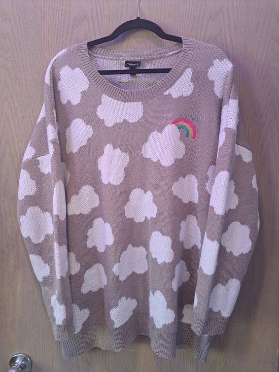 torrid Sweaters - torrid taupe cloud sweater with rainbow patch